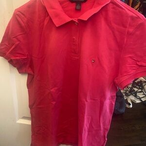Tommy Hilfiger Women's Vibrant Pink Polo Tee